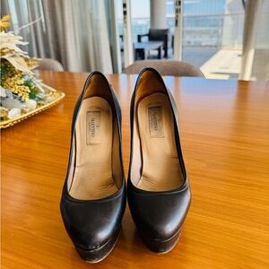 Valentino Black Leather Heels